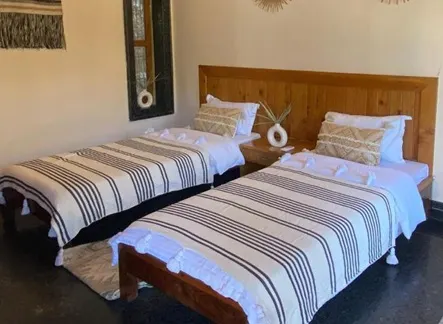 Twin Shared Room – Ideal for International Yoga Students in Rishikesh Clean and cozy twin shared room with modern amenities in Rishikesh